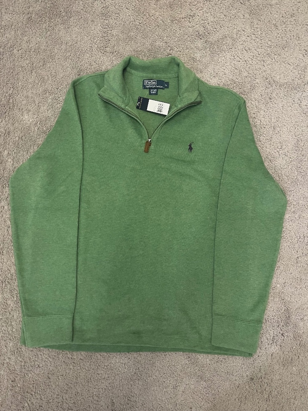 NWT Mens Polo Ralph Lauren Quarter Zip Sweater